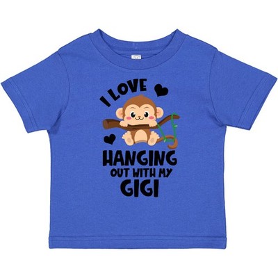 Inktastic Monkey I Love Hanging Out With My Gigi Toddler T-Shirt Grandma Sibling