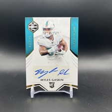 2019 Panini Limited - Rookie Autographs Myles Gaskin #210 /199 (AU, RC)