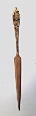 Vtg Salt Lake City Letter Opener Utah Solid Copper Mormon LDS