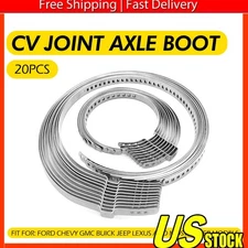20 Pcs Universal Adjustable Axle CV Joint Boot Crimp Clamps For Ford Chevy GMC P
