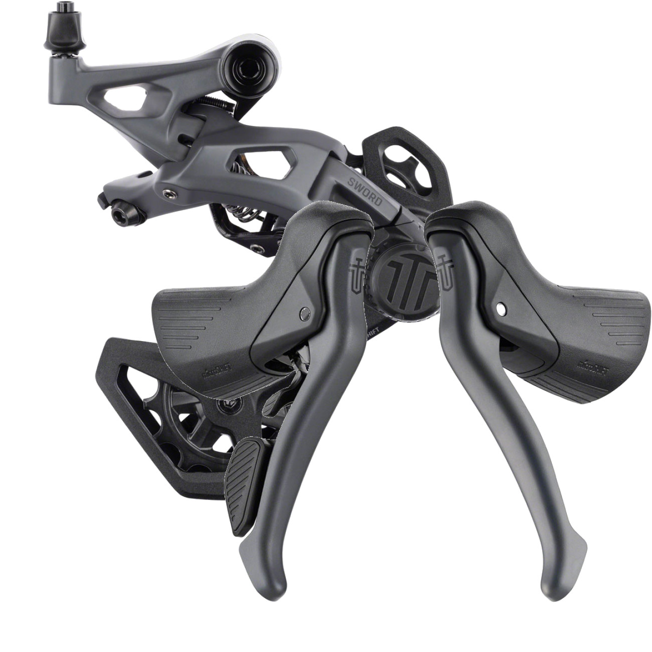microSHIFT Sword 10-Speed Rear Derailleur & Drop Bar Shifter/Brake Lever Set
