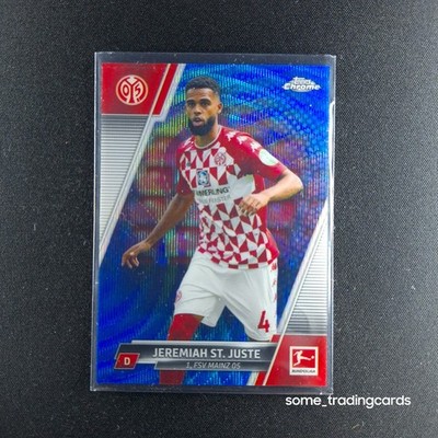 Topps Jeremiah St. Juste 1. FSV Mainz Blue Wave   /150 Bundesliga Chrome 2021/22