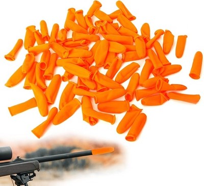 Aolamegs Rifle Muzzle Cover, Orange Flexible Latex Barrel