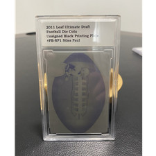 2011 Leaf Ultimate Draft Football Black Printing Plate One of One Niles Paul