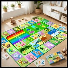 Educational ABC Rug for Bedroom, 2.5x4 Feet Learning Area Rug for Classroom, ...