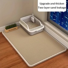Waterproof Cat Litter Mat Honeycomb Double Layer Easy Cleaning Scatter Control