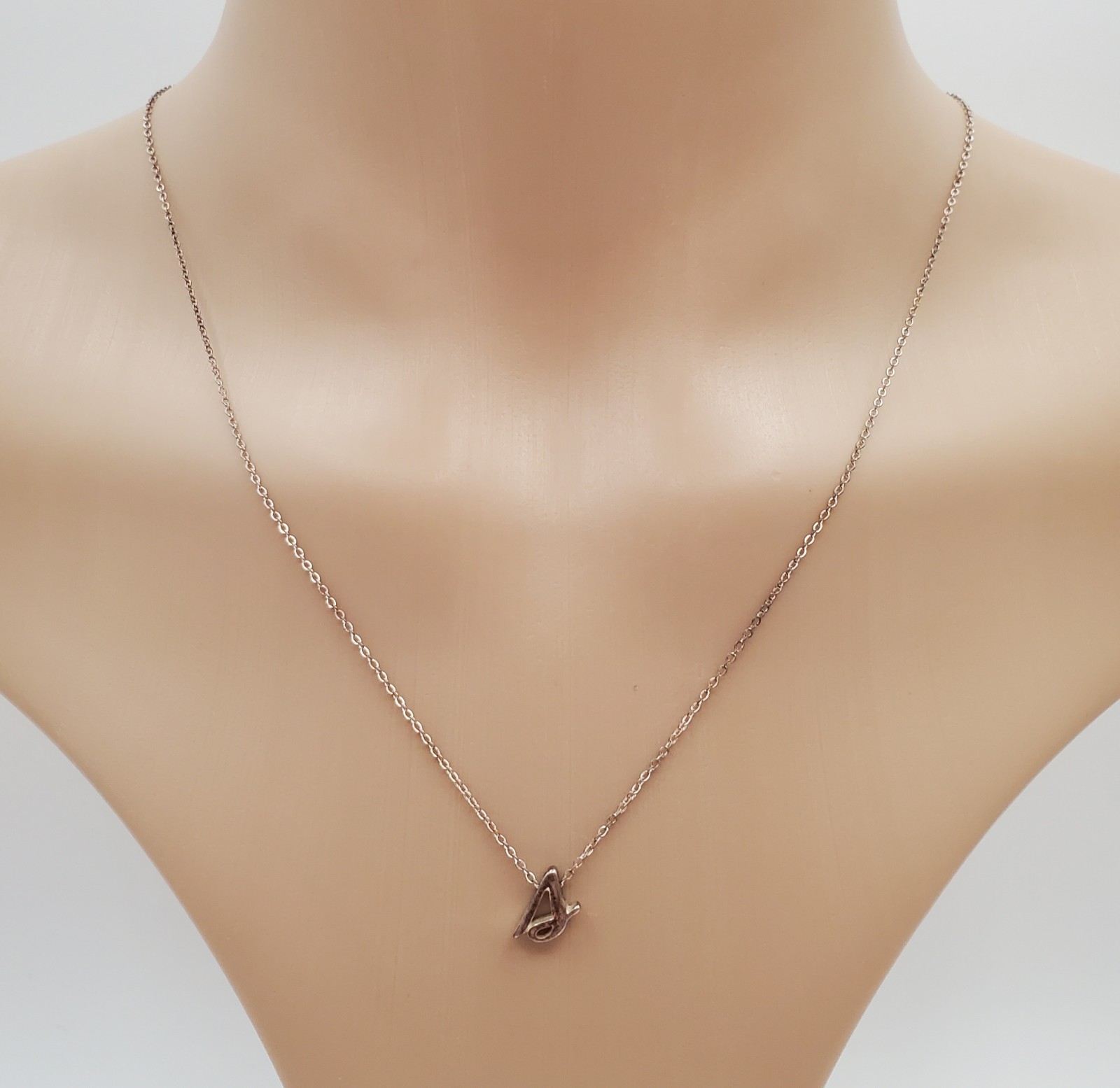 VTG 925 LA Cursive Lowercase S Initial Necklace 1… - image 7