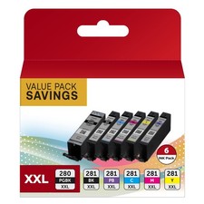 PGI-280XXL/CLI-281XXL Ink Cartridges Compatible Replacement for Canon 280 281...