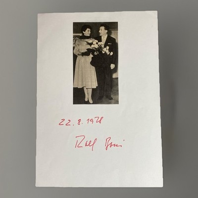 Rolf Bossi SIGNIERTE Seite - Deutscher Verteidiger - Autogramm - mit Foto 