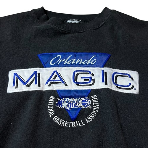 Vintage Orlando Magic Logo 7 Sweatshirt Mens Size XXL Black 90s NBA Crewneck USA