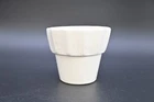 Vintage . Hull USA 41 Pottery Planter White Color Ruffled Rim Flower Pot #5