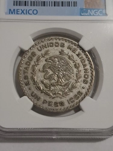 1962 NGC Mo Mexico Peso Genuine