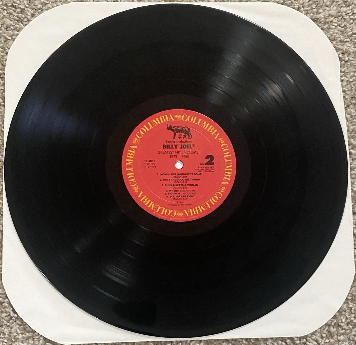 Billy Joel Greatest Hits by Billy Joel (Vinyl LP, Columbia