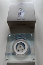 2020 Royal Mint The Snowman Silver Proof  Coloured 50p C/W Coa, Box And Booklet