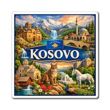 Kosovo Magnet | Travel Souvenir, Wildlife, Landmarks