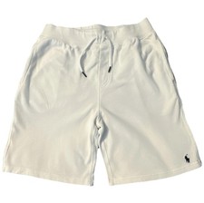 Polo Ralph Lauren Boy s White Sweat Shorts Drawstring Elastic Waist Pockets