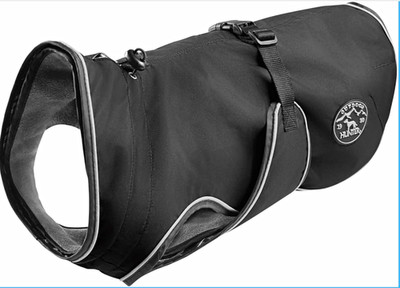 HUNTER 2 in 1 Uppsala Hundemantel 30 cm Schwarz Fleece Regenjacke Winter gr. S