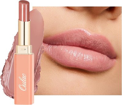 Oulac Nude Pink Lipstick - Moisture Shine Hydrating Lipstick & Tinted Lip Balm f