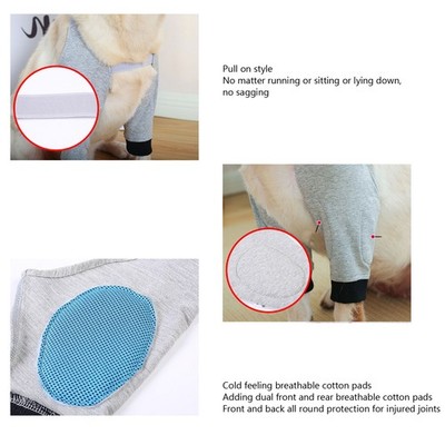 Dog Elbow Protector Joint Warming Breathable Adjustable Dog Front Leg Sleeve For