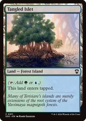 NM Tangled Islet, MTG, Strixhaven Commander, Magic the Gathering, 411