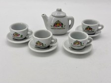 Sweet Princess Mini Porcelain Tea Set 10 Pc Dollhouse Teapot Cups Saucers
