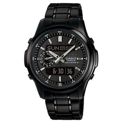 Unused CASIO LINEAGE LCW-M300DB-1AJF Black Solar Radio Men's Watch  in Box