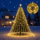 LED Waterfall Fairy String Lights Star Topper Christmas Tree Decoration Party UK