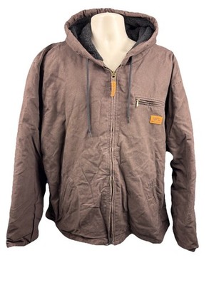 Wells Lamont Workwear Brown Canvas Hooded Jacket Men s XL   Cotton Shell, VGC