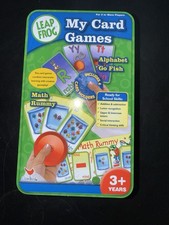 LeapFrog My Card Games Alphabet Go Fish Math Rummy Complete Tin Ages 3
