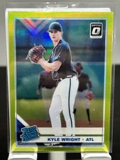 2019 Donruss Optic Lime Green - #44 - Kyle Wright - Atlanta Braves Rookie
