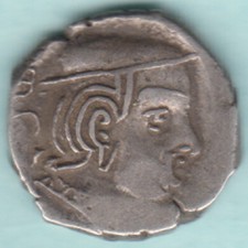 ANTIKE INDIEN WESTERN KSHATRAPAS SILBER DRACHME SELTENE M&Uuml;NZE