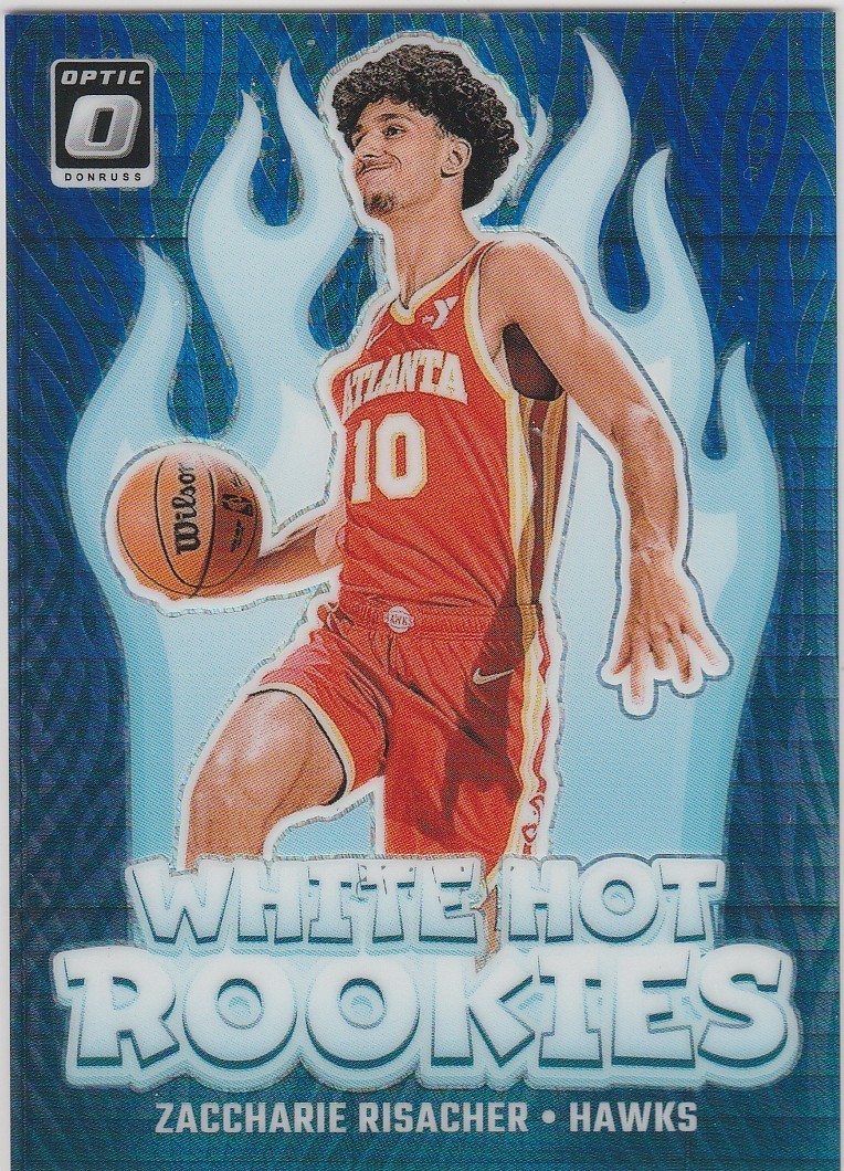 ZACCHARIE RISACHER 2024-25 Optic White Hot Rookies Blue Hyper Prizm (057/175) #4