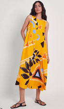 Monsoon Size Medium Dress Amanda Print Sleeveless Lightweight Midi Dress New bx1
