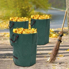 Leaf Waste Bag 72 Gallon Reusable Garden Leaf Bag with Drawstring 3 Pack Green
