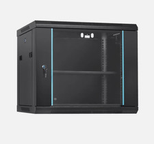 9U Wall Mount Network Server Rack Cabinet Enclosure 15.5'' Deep Door Lock