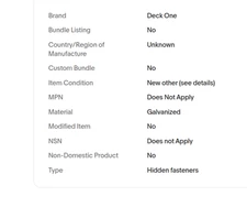 Stealth Hidden Deck Fasteners  by Deck One 140 Pieces with Nails and Tool