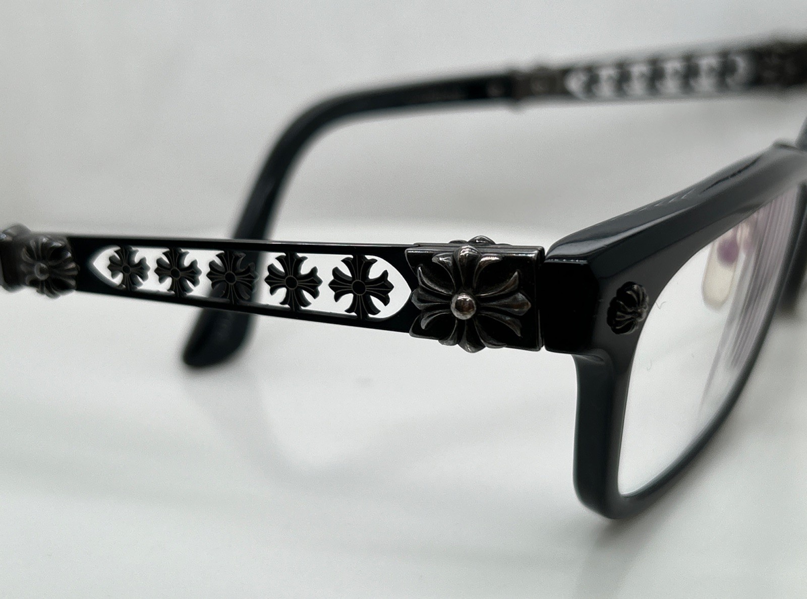 Chrome Hearts Instabone Black Plastic Clear Lens Glasses thumbnail 6