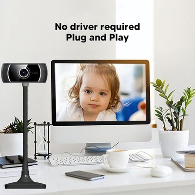 Streaming Webcam With Noise Canceling Microphone 30FPS 720P Lens For Interviews