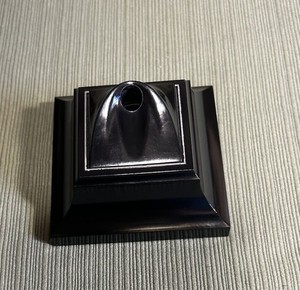 Cross Pen tiered, weighted 3” black desk pen stand NO PEN