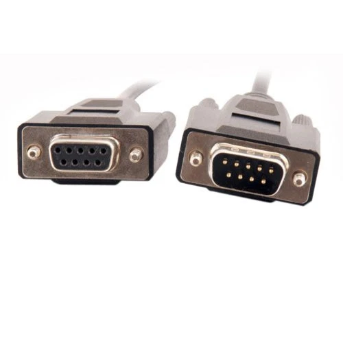 25 Feet Black RS232 Serial DB9 Extension Cable Male to Female Connection - Image 2 of 3