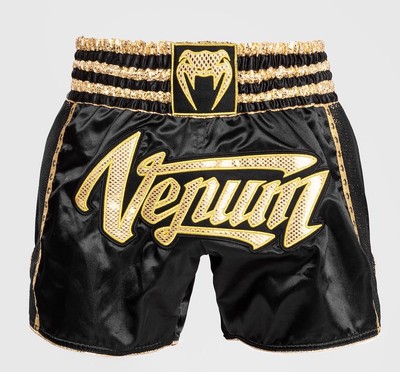 Venum Absolute 2.0 Muay Thai Boxing MMA Shorts - Schwarz/Gold (Größe XXL)