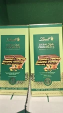 Lot Of 2 Lindt Dubai Style milk Chocolate Bar Pistachio & Kadayif 5.03 Oz Bars
