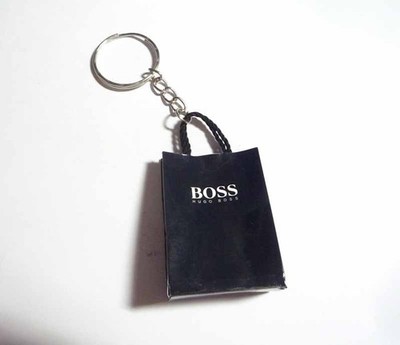 HUGO BOSS Retail Brand Shopping Bag KEYCHAIN Keyring Novelty Indonesia 3D 1.5''
