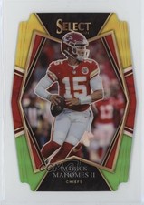 2021 Select Premier Level Green & Yellow Prizm Die-Cut Patrick Mahomes II 0uj7