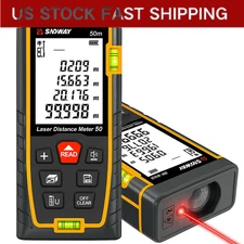 Digital Laser Distance Meter 50M Range Finder Handheld Area Volume Tool