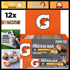 Protein Bars, Chocolate Caramel Flavor, 20g Protein, 2.8 oz, Pack of 12