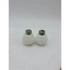 Vintage 1950s Ribbed Milk Glass Salt and Pepper Shakers Set White 2 Inch