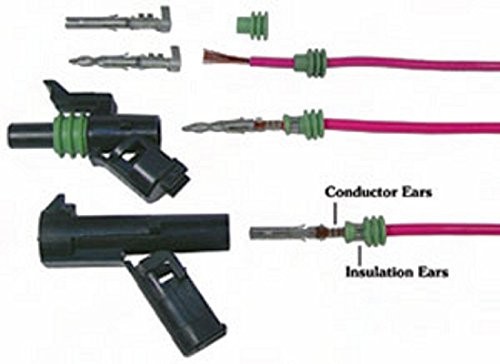  (Set of Two) 12-14-16-18 AWG Gauge 2 Pin Position Terminal Weather Pack 