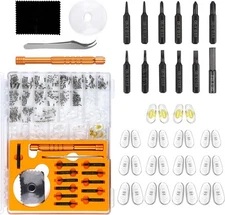 Upgraded All-in-One Magnetic Eyeglass Repair kit with Magnifying Glass,... 