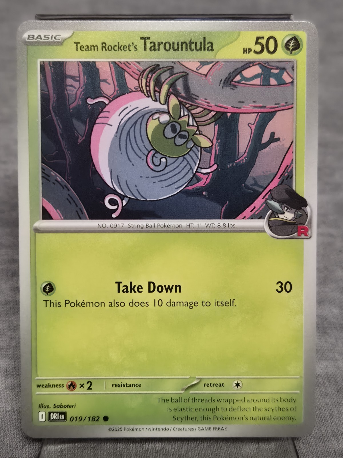 TEAM ROCKET'S TAROUNTULA 19/182 COMMON DESTINED RIVALS POKEMON